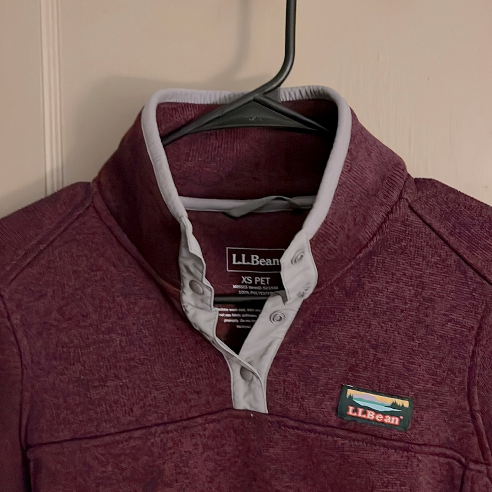 LL Bean Sweater Fleece Pullover - Picture 3 of 7